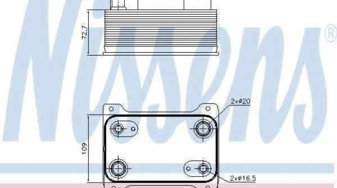 Radiator racire ulei, cutie de viteze automata VW PASSAT Variant (3C5) NISSENS 90747