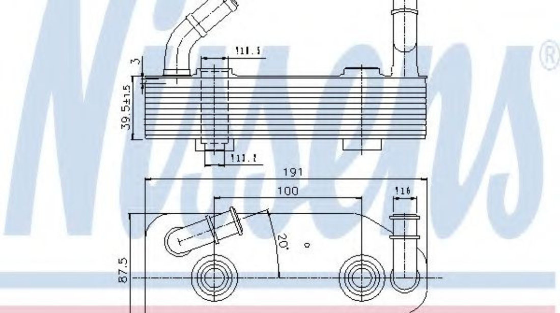 Radiator racire ulei, cutie de viteze automata VW BORA Combi (1J6) (1999 - 2005) NISSENS 90667 piesa NOUA