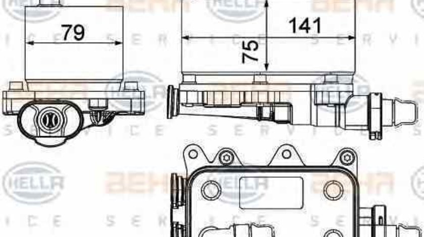 Radiator racire ulei cutie de viteze automata LAND ROVER RANGE ROVER III LM HELLA 8MO 376 725-211