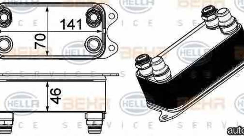 Radiator racire ulei cutie de viteze automata MERCEDES-BENZ C-CLASS W204 HELLA 8MO 376 924-061