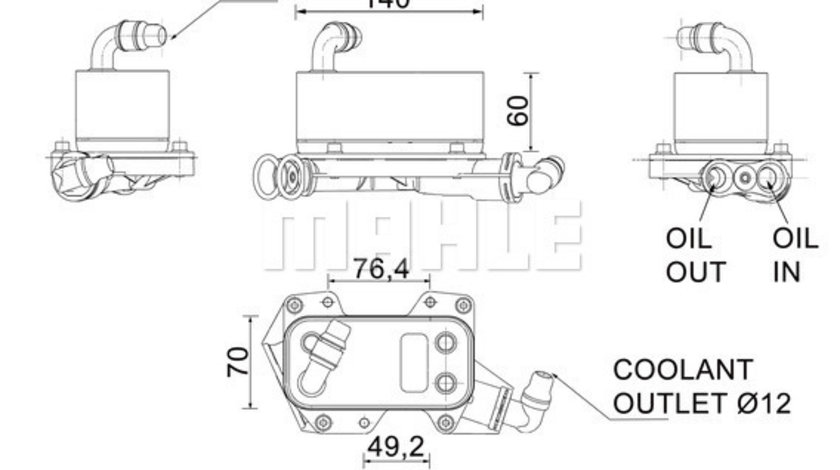 Radiator racire ulei, cutie de viteze automata (CLC132000P MAHLE KNECHT) BMW