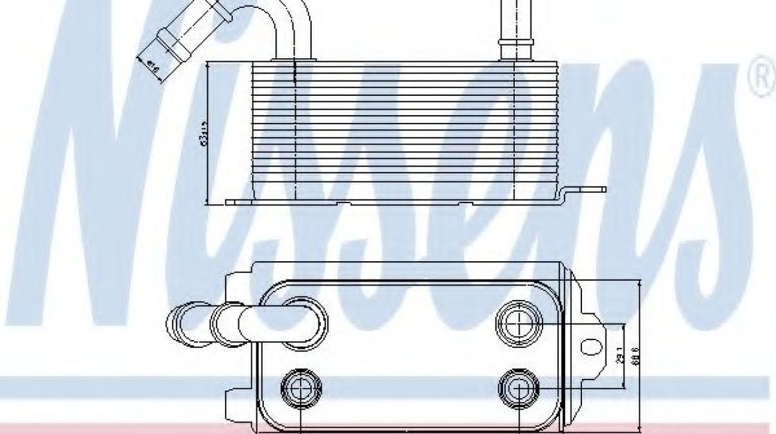 Radiator racire ulei, cutie de viteze automata VOLVO XC70 II (2007 - 2016) NISSENS 90661 piesa NOUA