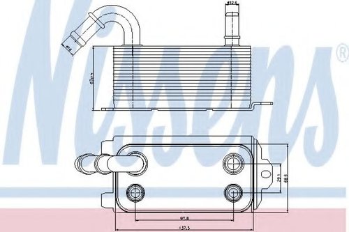 Radiator racire ulei, cutie de viteze automata VOLVO XC70 II (2007 - 2016) NISSENS 90661 piesa NOUA