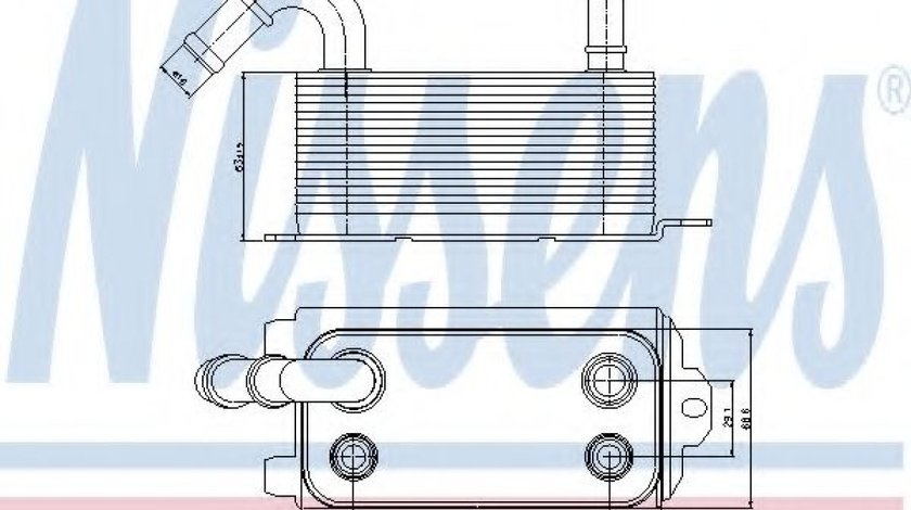 Radiator racire ulei, cutie de viteze automata VOLVO XC60 (2008 - 2016) NISSENS 90661 piesa NOUA