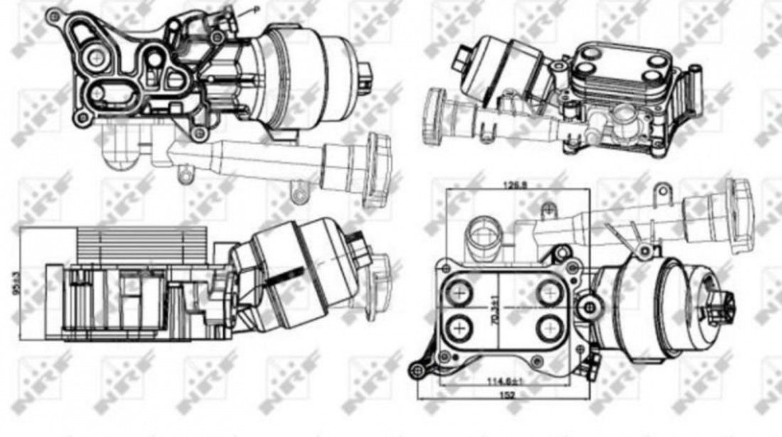 Radiator racire ulei Fiat DOBLO Combi (152, 263) 2009-2016 #2 55183548