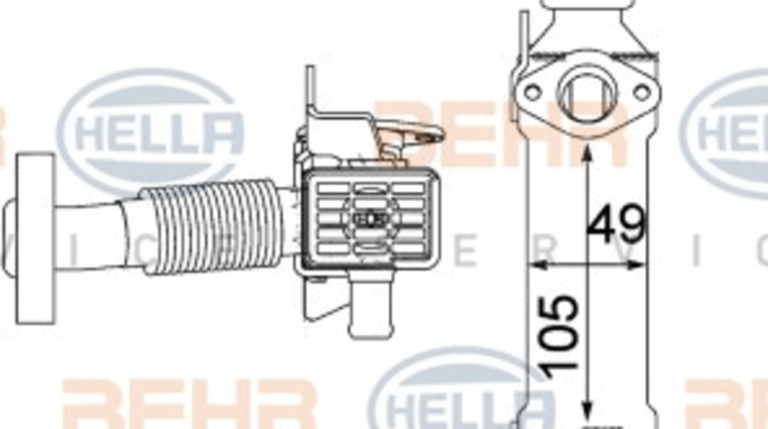 Radiator, recirculare gaze de esapament (8ME376750761 HELLA) BMW