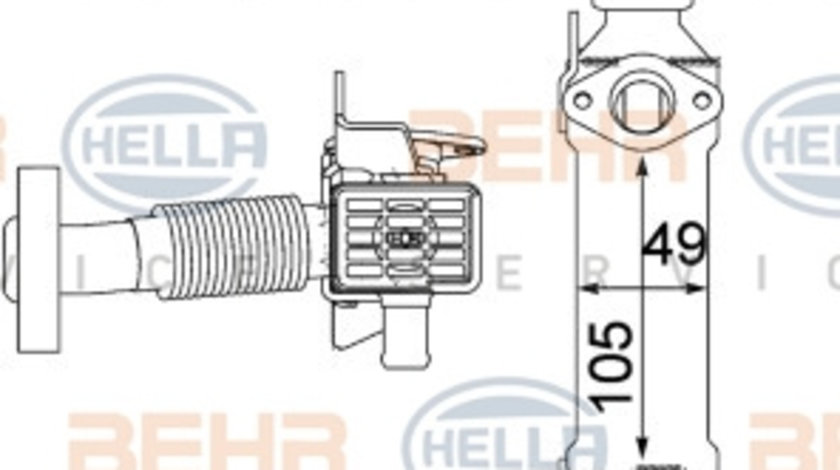 Radiator, recirculare gaze de esapament (8ME376750761 HELLA) BMW