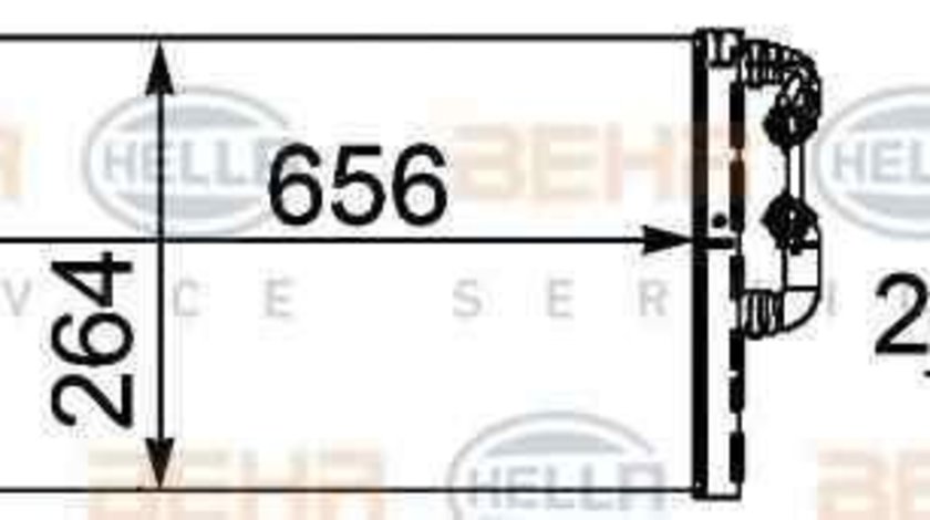 Radiator temperatura scazuta, intercooler BMW 7 (F01, F02, F03, F04) HELLA 8MK 376 754-111