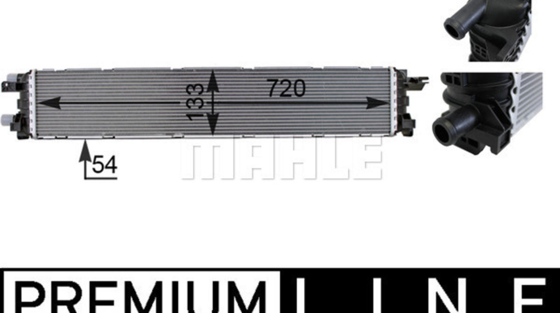 Radiator temperatura scazuta, intercooler centru (CIR13000P MAHLE) AUDI,SEAT,VW