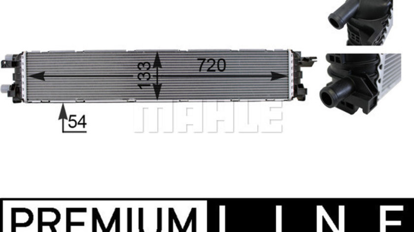 Radiator temperatura scazuta, intercooler centru (CIR13000P MAHLE) AUDI,SEAT,VW