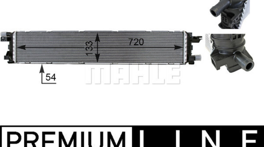 Radiator temperatura scazuta, intercooler (CIR1000P MAHLE) AUDI