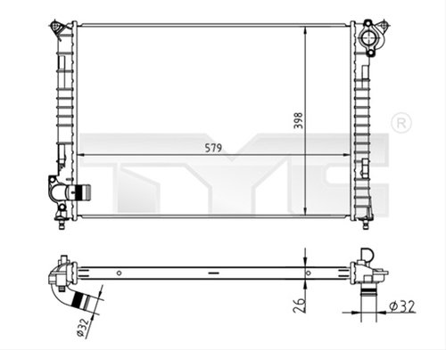 Radiator Tyc Mini 722-0001