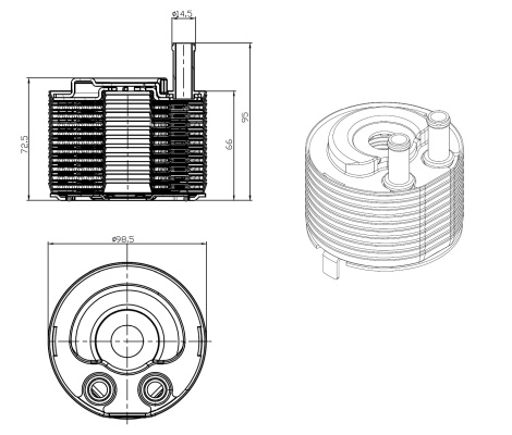 Radiator ulei, ulei motor (31819 NRF) NISSAN
