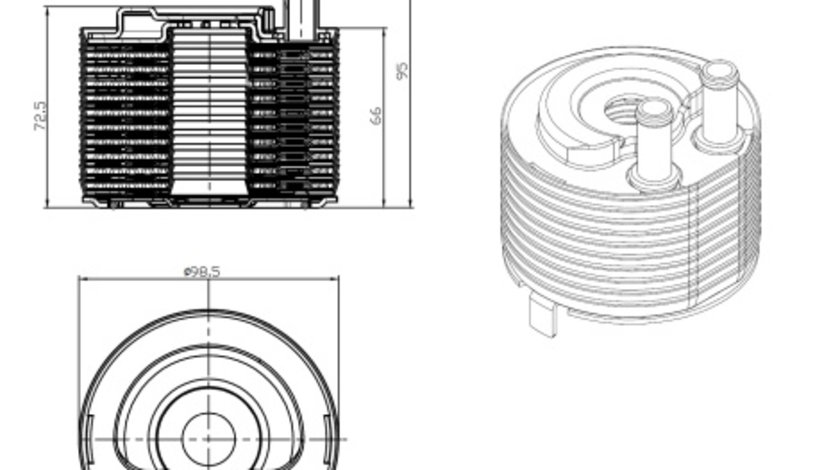 Radiator ulei, ulei motor (31819 NRF) NISSAN