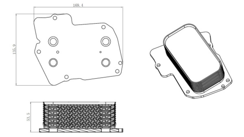 Radiator ulei, ulei motor (31826 NRF) CHRYSLER