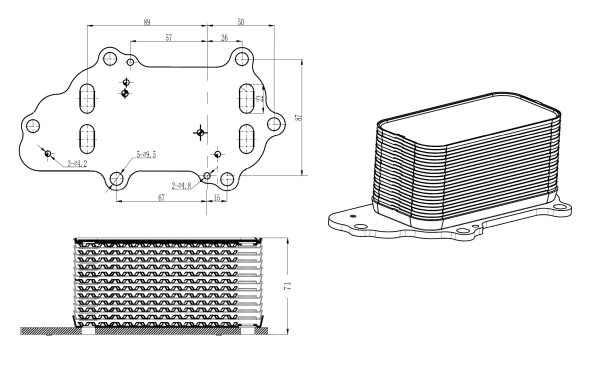 Radiator ulei, ulei motor (31848 NRF) CHRYSLER,JEEP