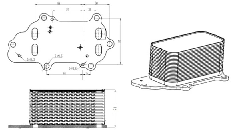 Radiator ulei, ulei motor (31848 NRF) CHRYSLER,JEEP