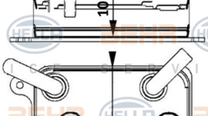 Radiator ulei, ulei motor (8MO376729631 HELLA) VW