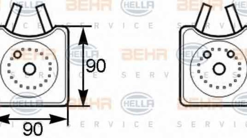 Radiator ulei ulei motor AUDI 80 Avant 8C B4 HELLA 8MO 376 778-001