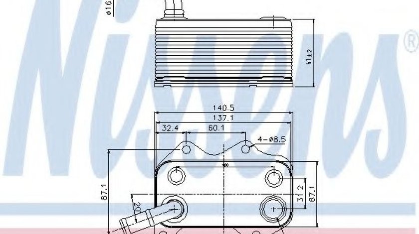 Radiator ulei, ulei motor AUDI A1 (8X1, 8XK, 8XF) (2010 - 2016) NISSENS 90660 piesa NOUA