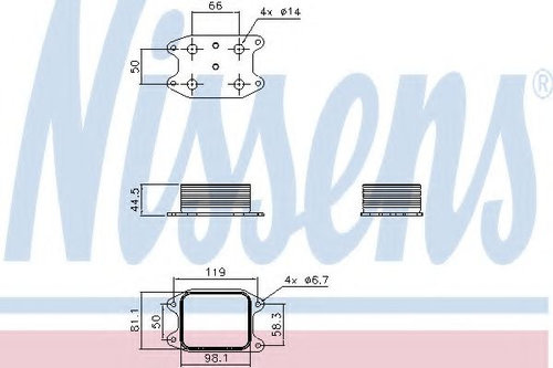 Radiator ulei, ulei motor AUDI A1 (8X1, 8XK, 8XF) (2010 - 2016) NISSENS 90810 piesa NOUA