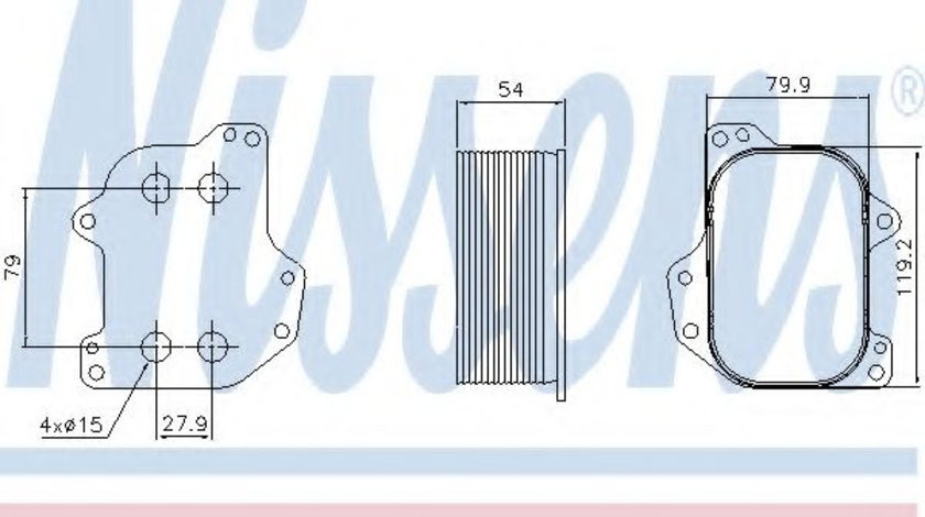 Radiator ulei, ulei motor AUDI A1 Sportback (8XA, 8XF, 8XK) (2011 - 2016) NISSENS 90745 piesa NOUA