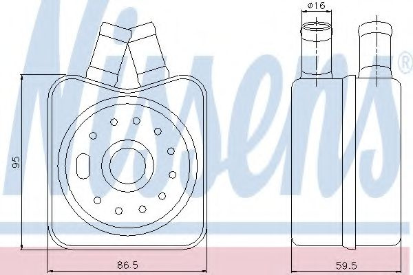 Radiator ulei, ulei motor AUDI A3 (8L1) (1996 - 2003) NISSENS 90608 piesa NOUA