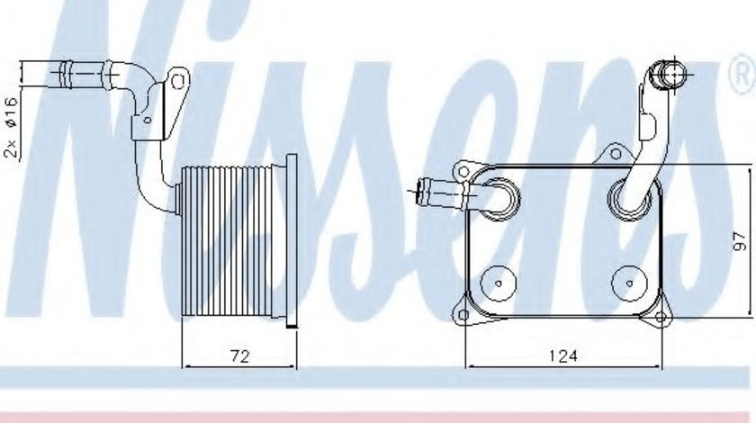 Radiator ulei, ulei motor AUDI A4 (8EC, B7) (2004 - 2008) NISSENS 90744 piesa NOUA