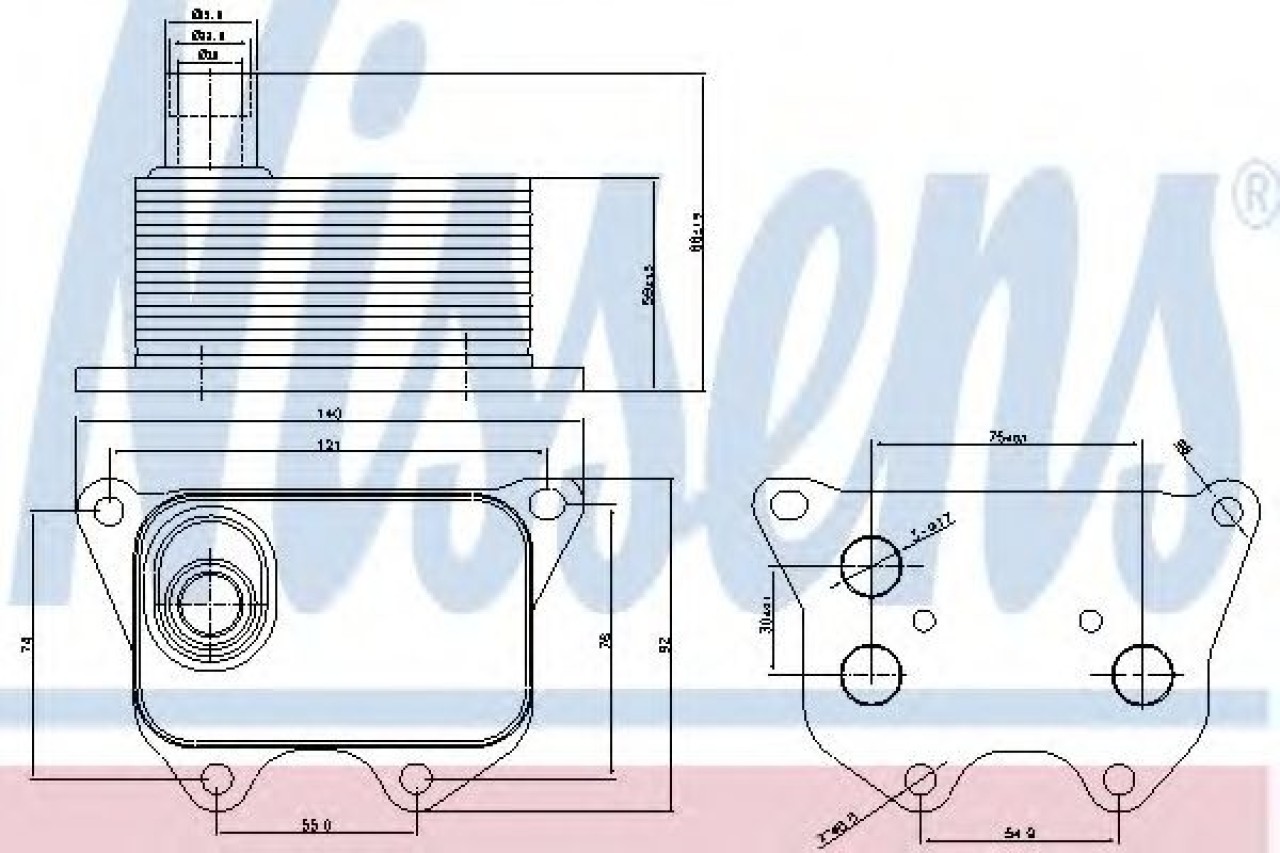 Radiator ulei, ulei motor AUDI A5 (8T3) (2007 - 2016) NISSENS 90659 piesa NOUA