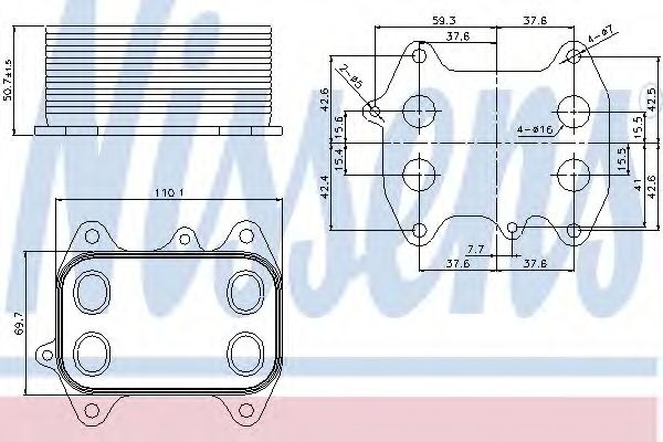 Radiator ulei, ulei motor AUDI A5 (8T3) (2007 - 2016) NISSENS 90681 piesa NOUA