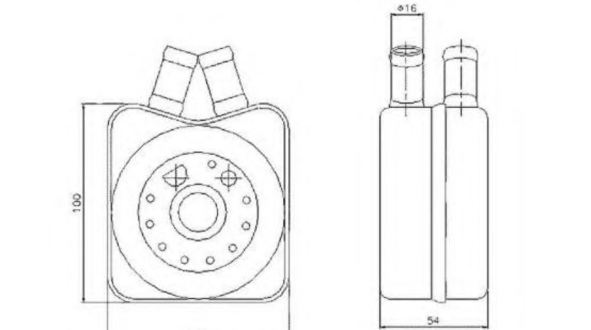 Radiator ulei, ulei motor AUDI A6 (4A, C4) (1994 - 1997) NRF 31304 piesa NOUA