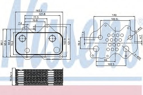 Radiator ulei, ulei motor AUDI A6 (4B2, C5) (1997 - 2005) NISSENS 90712 piesa NOUA