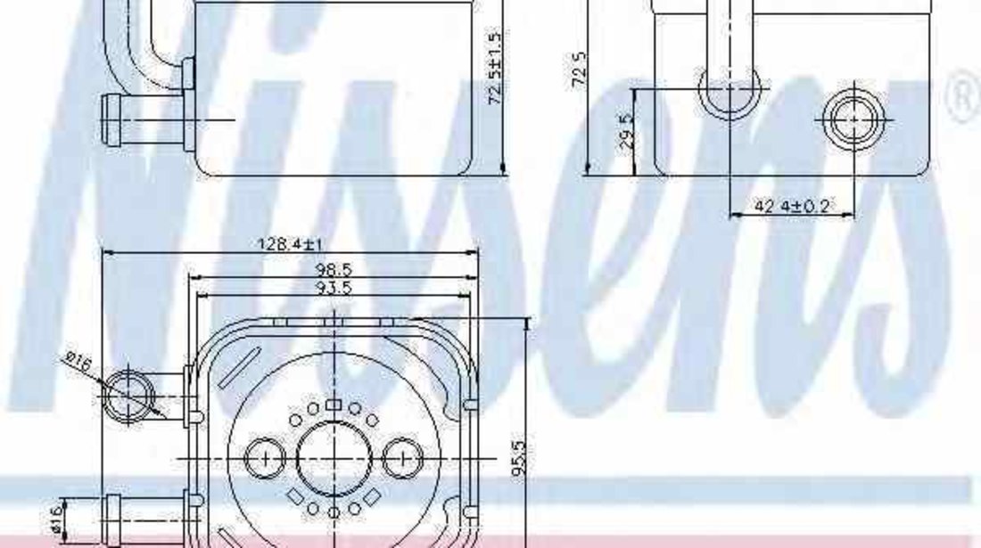 Radiator ulei ulei motor AUDI A6 4B2 C5 NISSENS 90654