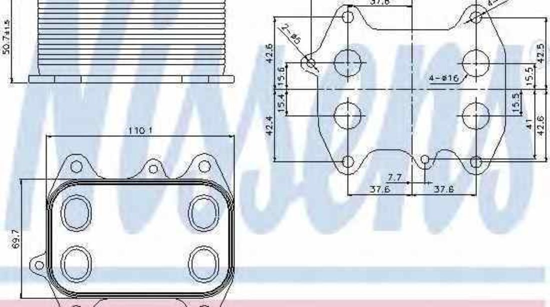 Radiator ulei ulei motor AUDI A6 4G2 C7 4GC NISSENS 90681