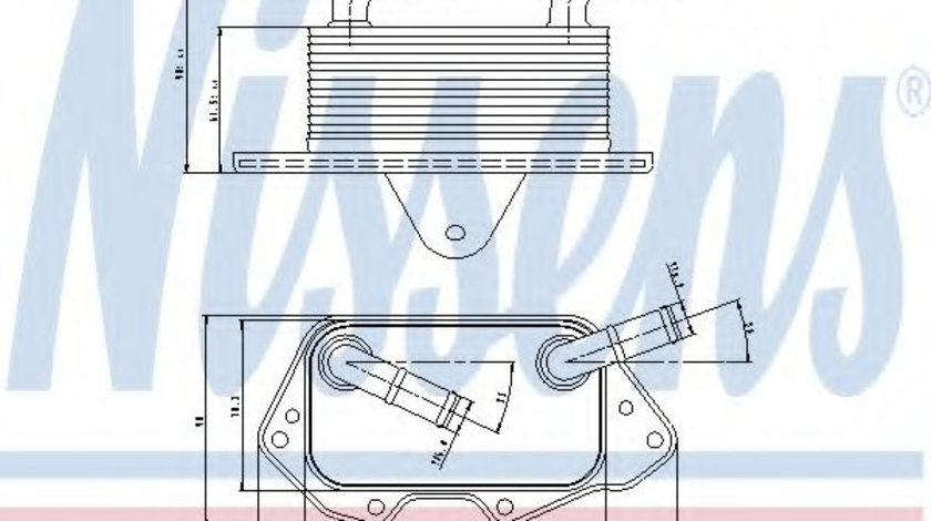 Radiator ulei, ulei motor AUDI A8 (4E) (2002 - 2010) NISSENS 90662 piesa NOUA