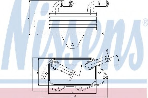 Radiator ulei, ulei motor AUDI Q7 (4L) (2006 - 2015) NISSENS 90662 piesa NOUA