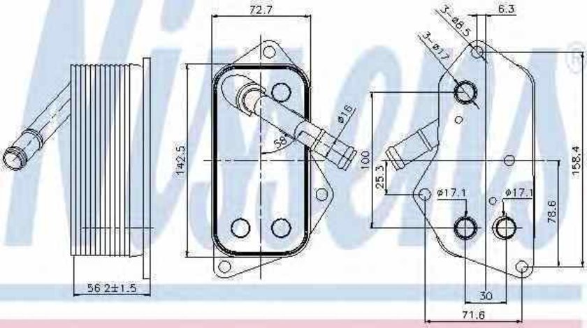 Radiator ulei ulei motor BMW 5 E60 NISSENS 90689