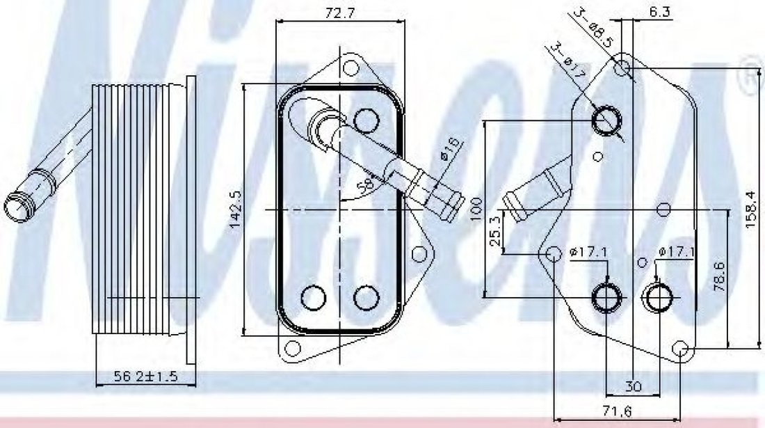 Radiator ulei, ulei motor BMW Seria 3 Cabriolet (E93) (2006 - 2013) NISSENS 90689 piesa NOUA