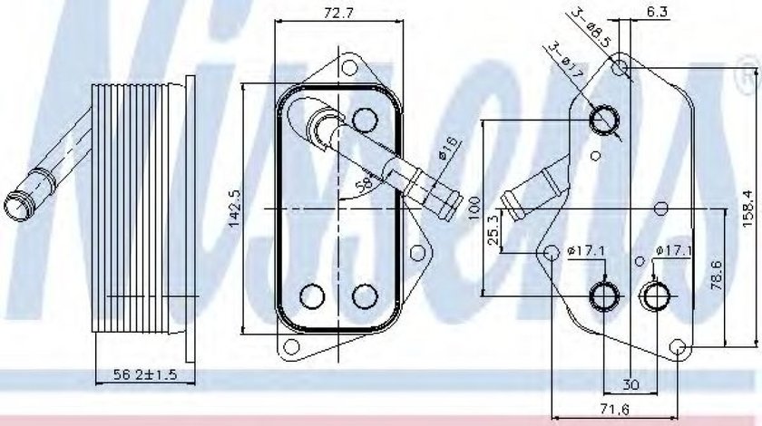 Radiator ulei, ulei motor BMW Seria 3 (E90) (2005 - 2011) NISSENS 90689 piesa NOUA