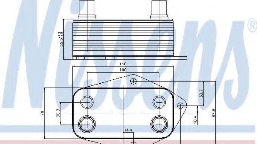 Radiator ulei, ulei motor BMW Seria 5 (E39) (1995 - 2003) NISSENS 90675 - produs NOU