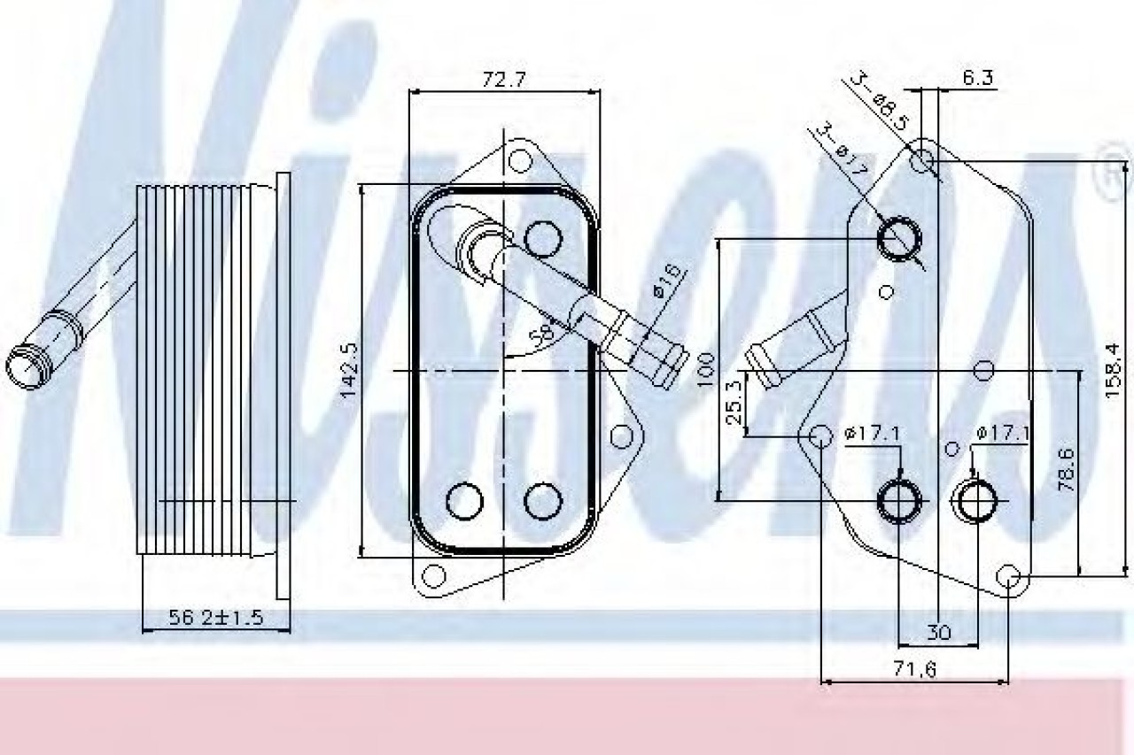 Radiator ulei, ulei motor BMW X4 (F26) (2014 - 2016) NISSENS 90689 piesa NOUA