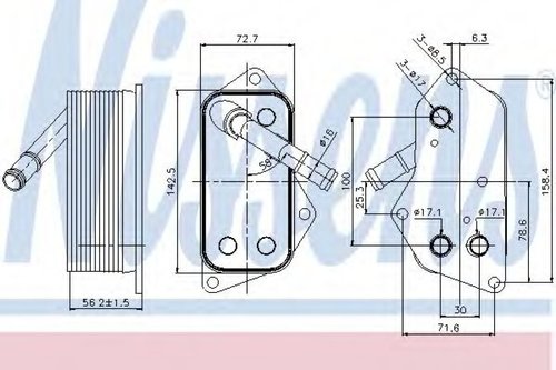 Radiator ulei, ulei motor BMW X5 (F15, F85) (2013 - 2016) NISSENS 90689 piesa NOUA