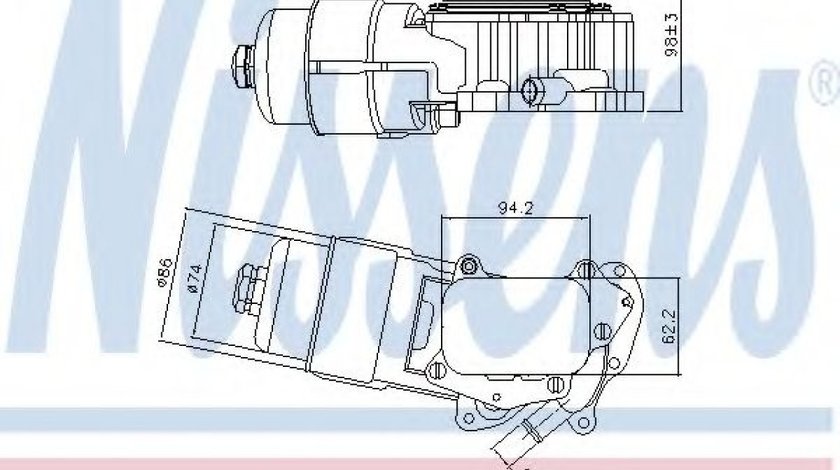 Radiator ulei, ulei motor CITROEN C1 (PM, PN) (2005 - 2016) NISSENS 90703 piesa NOUA