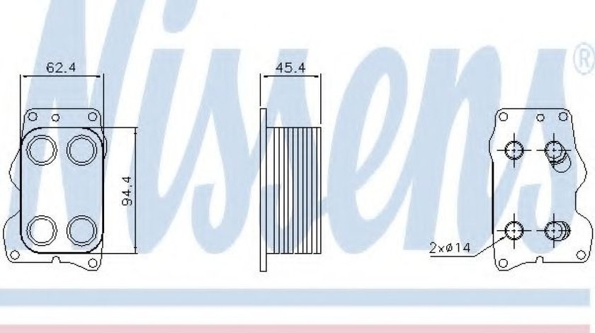 Radiator ulei, ulei motor CITROEN C5 II Break (RE) (2004 - 2016) NISSENS 90740 piesa NOUA