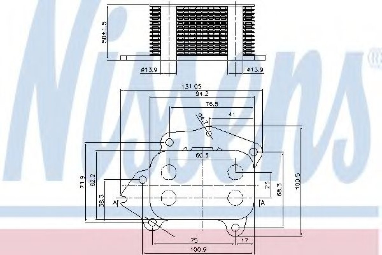 Radiator ulei, ulei motor CITROEN DS4 (2011 - 2015) NISSENS 90717 piesa NOUA