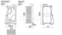 Radiator ulei, ulei motor (CLC235000P MAHLE KNECHT...