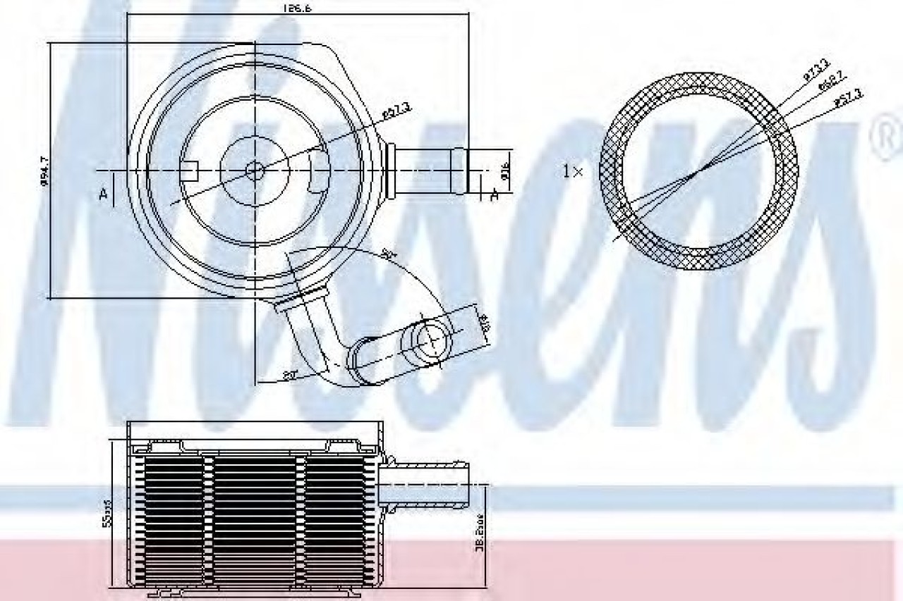 Radiator ulei, ulei motor DACIA LOGAN (LS) (2004 - 2016) NISSENS 90669 piesa NOUA