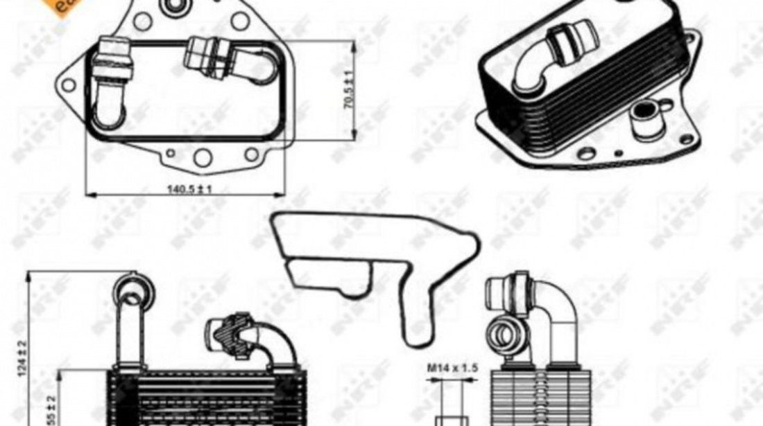Radiator ulei, ulei motor Fiat DOBLO Combi (152, 263) 2009- #2 1660079J80