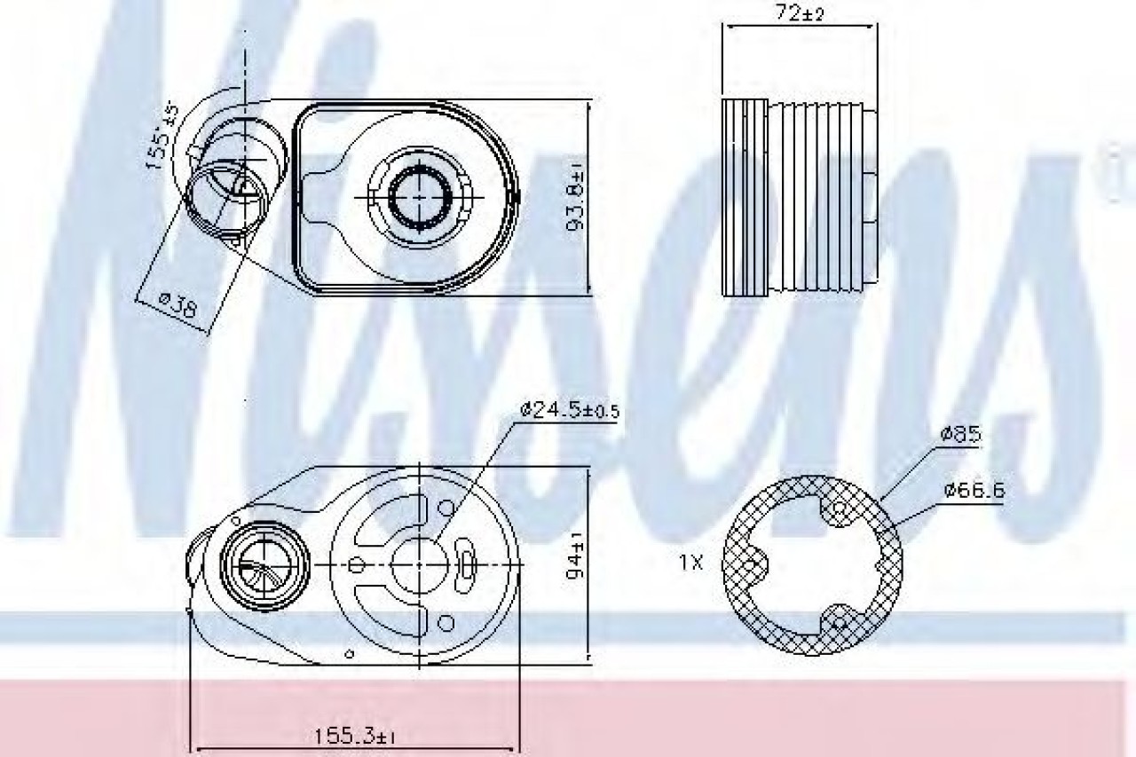 Radiator ulei, ulei motor FIAT DUCATO platou / sasiu (250, 290) (2006 - 2016) NISSENS 90796 piesa NOUA