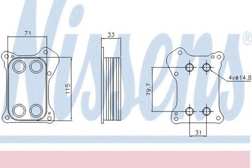 Radiator ulei, ulei motor FIAT LINEA (323) (2007 - 2016) NISSENS 90739 piesa NOUA